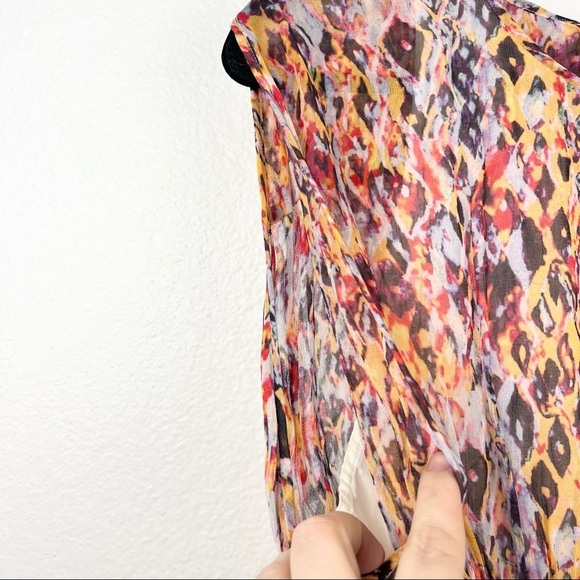 IRO Ohno Dress in Orange and Pink Ikat Print, Size 38 - Picture 5 of 10